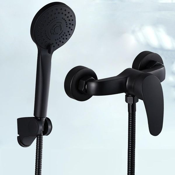 

bathroom shower sets wall mount brass white hand set fauce cold mixing kit