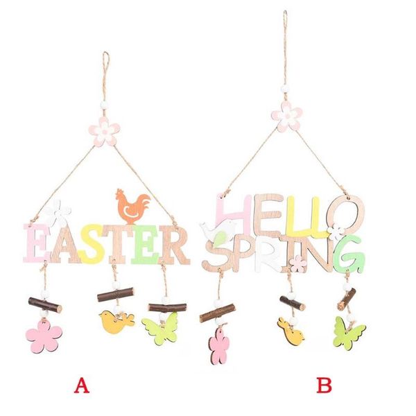 

decorative objects & figurines easter wooden letter decoration pendants color personalized ceramic wedding hanging ornaments birthday gift h