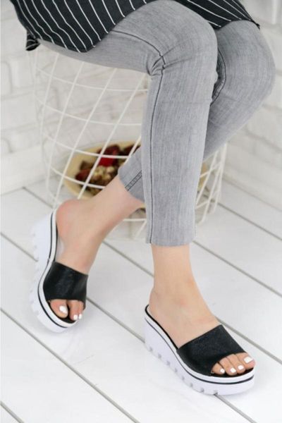 

sandals liza black orthopedic casual female slippers
