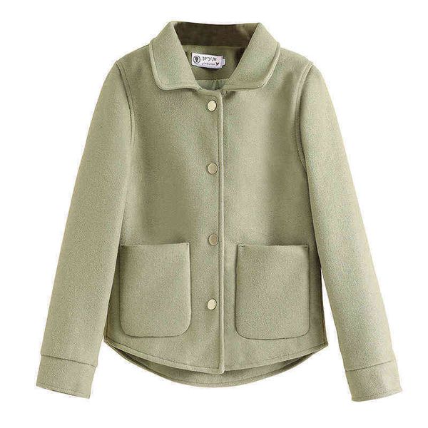 

coat tweed female short lady winter imitation double-sided cashmere wool, Black