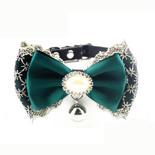 

cat collars & leads pearl trendy bowtie for leather material designer pets any occasion dogs online