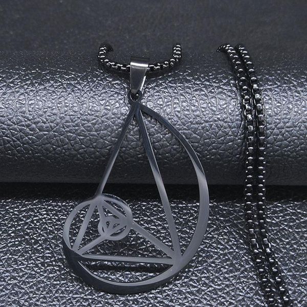 

pendant necklaces 2021 black color triangle stainless steel necklace - fibonacci golden ratio pendants jewelry collares n20061, Silver
