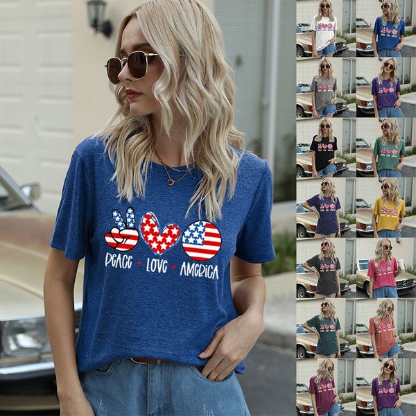 

summer t shirt independence day fun flag print short sleeve patriotic, White