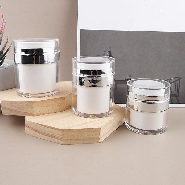 

storage bottles & jars 5pcs/lot 15ml 30 ml 50 acrylic vacuum bottle cosmetic packaging 15 g press pump skin care cream jar