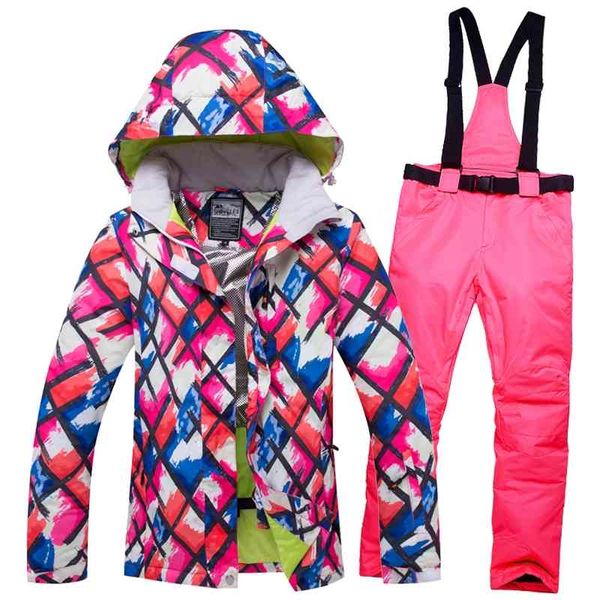 

ski suit women brands 2019 new snow snowboard jackets pants warm waterproof windproof winter set jacket momen