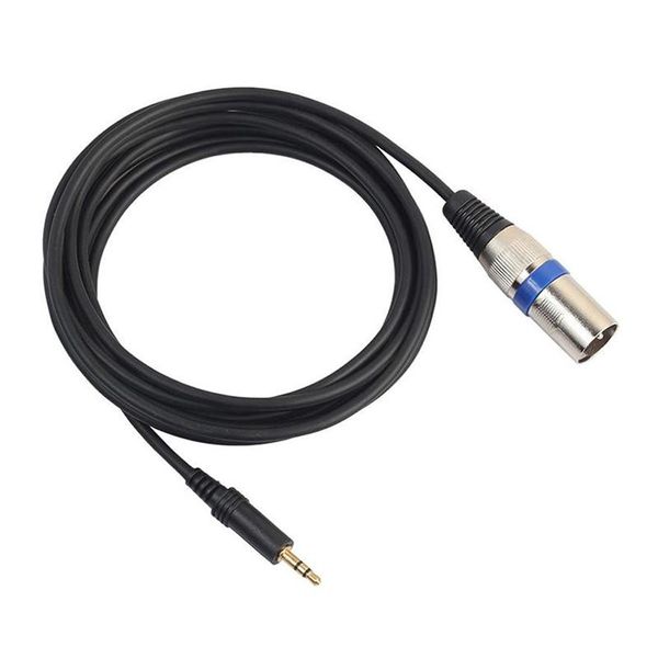 

audio cables & connectors 3m 3.5mm stereo jack plug to 3 pin xlr male cable microphone o record