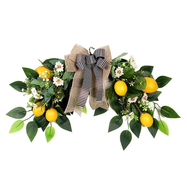 

decorative flowers & wreaths greenery swag spring floral with fruits and green leaves for front door window wall arch wedding decorati