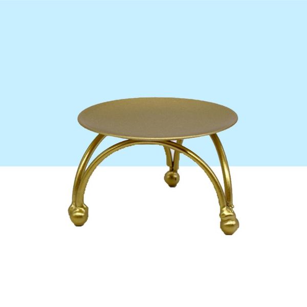 

candle holders geometric round wrought iron candlestick tabledecoration retro holder circular (golden