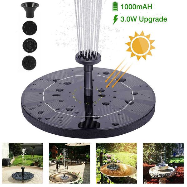 Solar Water fontana Piscina Pond Fall Fall Decorazione da giardino all'aperto Bird Bath Powered Pump floating Pump 210713