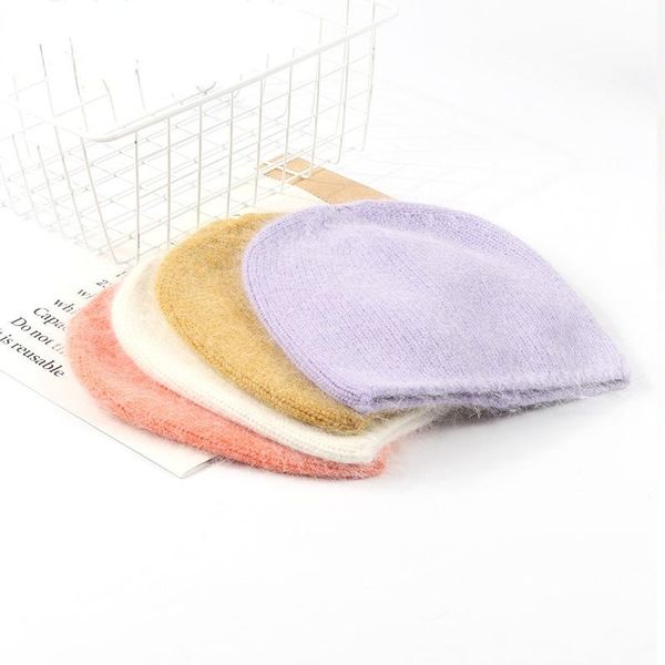 

beanies unautumn winter solid color real cashmere matched man woman warm skullies