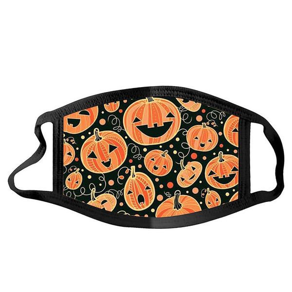 

halloween pumpkin mask cotton cloth 3d printing polyester male and female face mask
