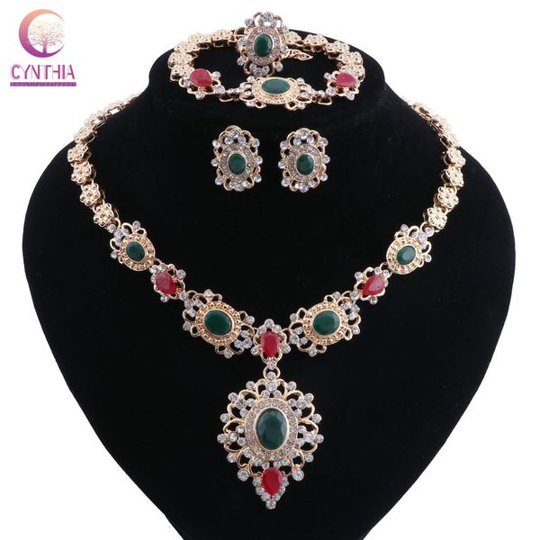 

jewelry sets dubai bridal set for women gold color african beads necklace nigerian wedding ethiopian jewellery, Black