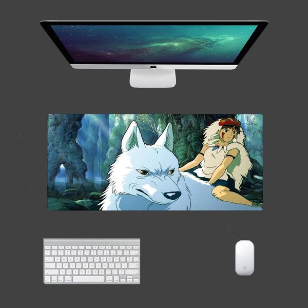 

mouse pads & wrist rests 90x40cm anime pad princess mononoke computer gaming otaku games mat durable desk keyboard