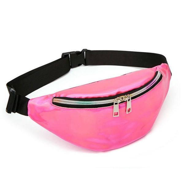 

fashion waist fanny pack women pu leather belt zipper bag casual chest bags