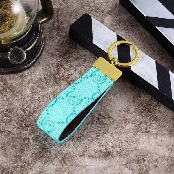 

mens keychain designer handmade leather lovers key chains letter women car keychains womens luxury hanging rope acc, Silver