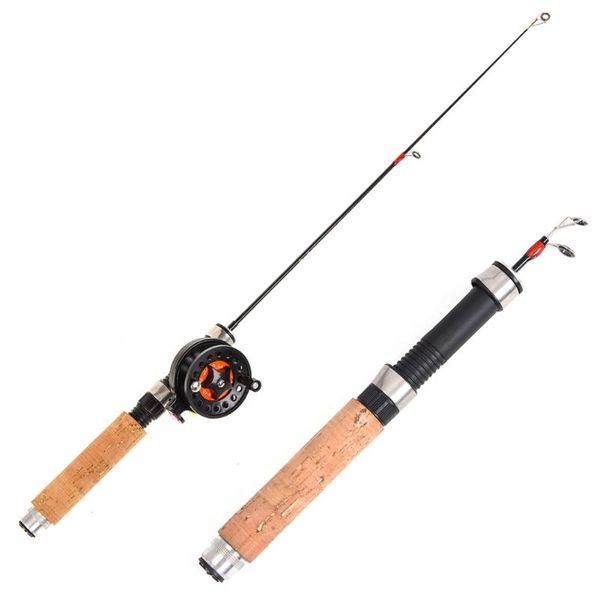 

boat fishing rods lightweight winter ice rod reel anti slip 62cm retractable pole for freshwater pesca