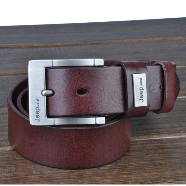 

genuine leather for men's buckle jeans cowskin casual belts business cowboy waistband male fashion designer 2021, Black;brown