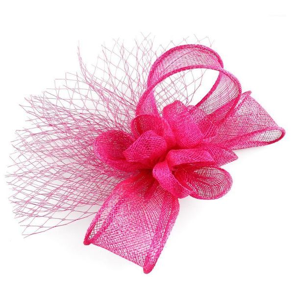 

gorgeous ladies wedding fashion headwear mesh woemn fascinator hat accessories cocktail race headdress with flower handmade1