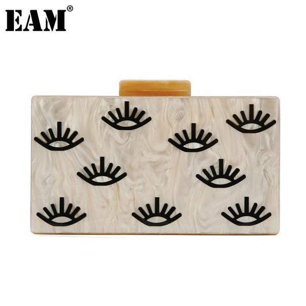 

eam] nude evil eye printing acrylic clutch box beach bag women wallet ladies hand bags designer handbags 18a2378 evening