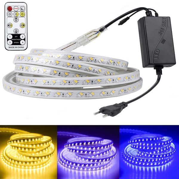 

strips 220v led strip high brightness flexible tape 5730 light outdoor ip67 waterproof rgb dimmable by remote