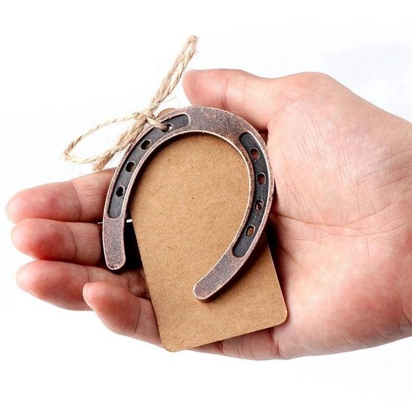 

good luck horseshoes with kraft rustic tags, wedding favors and prop gifts, decoration, 10pcs party favor