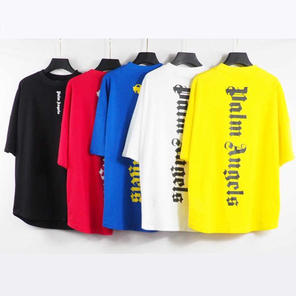 

fashion brand summer casual loose cotton t-shirt palm meichao pa angels short sleevewol7, White;black