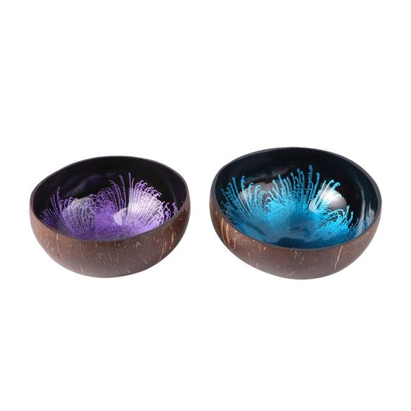

bowls natural coconut shell bowl storage candy container nuts holder (pattern 1)
