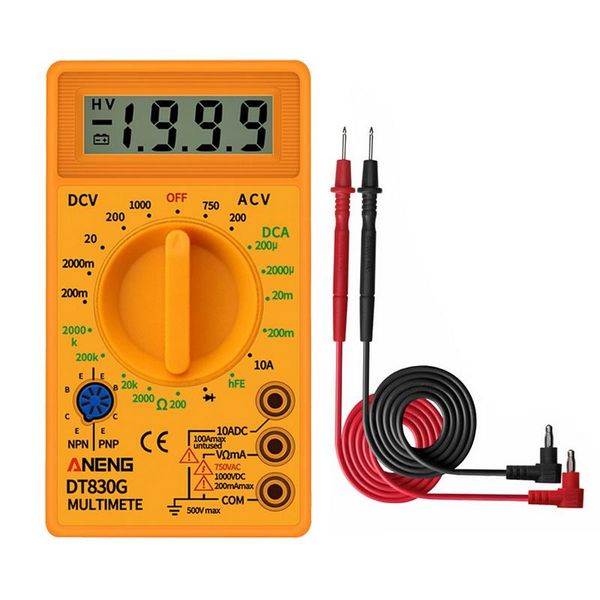 

multimeters dt830g multimeter lcd digital portable handheld backlight ac/dc ammeter voltmeter ohm tester meter