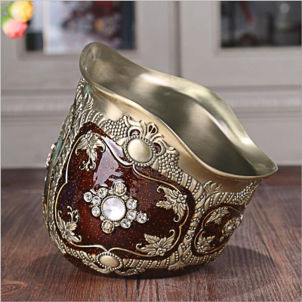 

waste bins luxury europe deskmetal trash bin can table storage bowl for home deocration ljt034