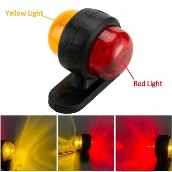 

working light outline side marker lights 4x amber 2led car 12v/24v