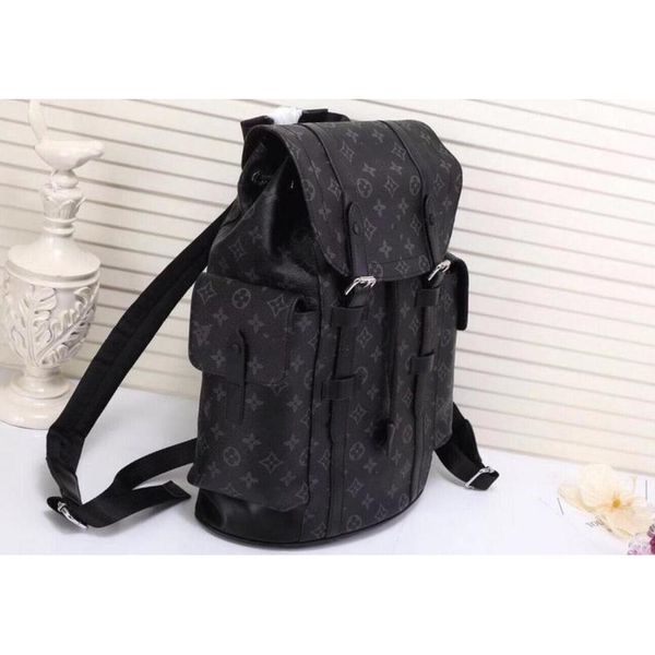 

knapsack man double-shouldered leather man bag cowhide tide bag, Brown;gray