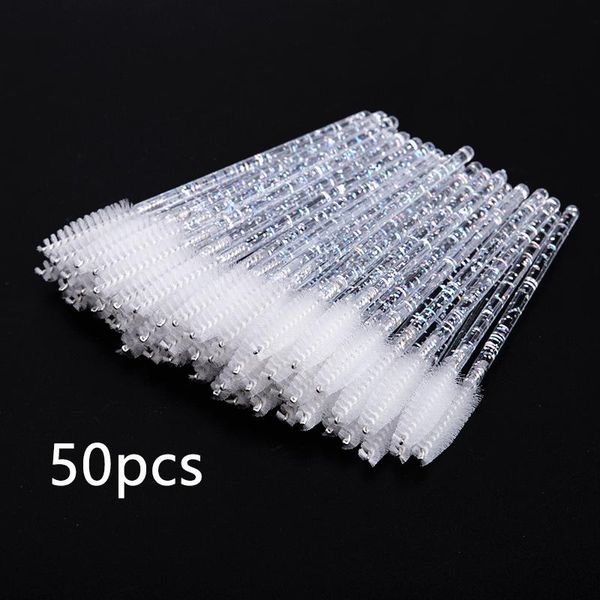 

false eyelashes 50pcs eyelash extension disposable eyebrow brush mascara wand applicator spoolers eye lashes cosmetic brushes set makeup too