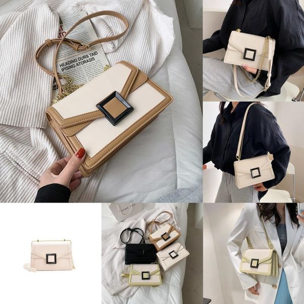 

cross body square buckle design small pu leather crossbody bags for women 2021 simple shoulder bag lady luxury travel handbags and purses