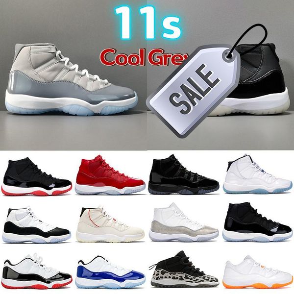 

2022 cool grey 11 11s mens basketball shoes bred 25th anniversary low legend university blue white concord cap and gown men women sneakers t