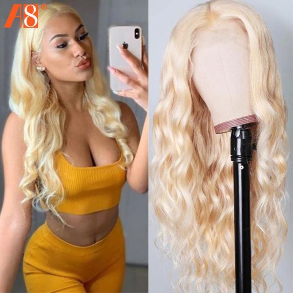 

lace wigs peruvian 613 blonde 13x1 transparent frontal remy body wave human hair prepluck with baby 150% for women, Black;brown