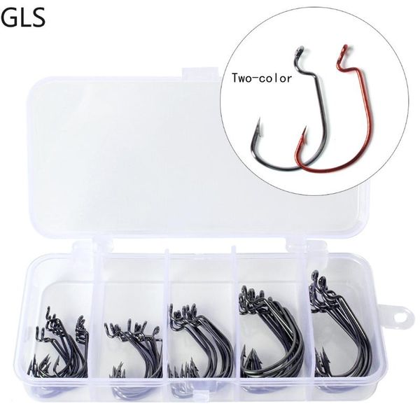 

fishing hooks 50pcs/ set wide crank carp fishhook 3.1cm 3.5cm 4.0cm 4.5cm 5.2cm for soft worm lure bass barbed