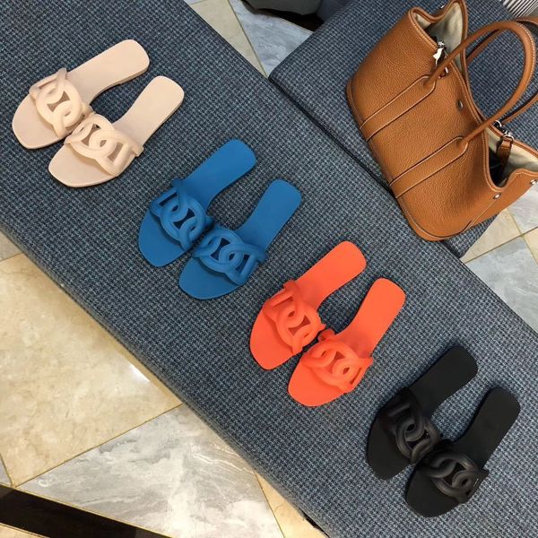 

slipper summer new h drag pig nose pvc flat slippers female open toe one line trawl infrared wear beach cool slippers femalezly, Black
