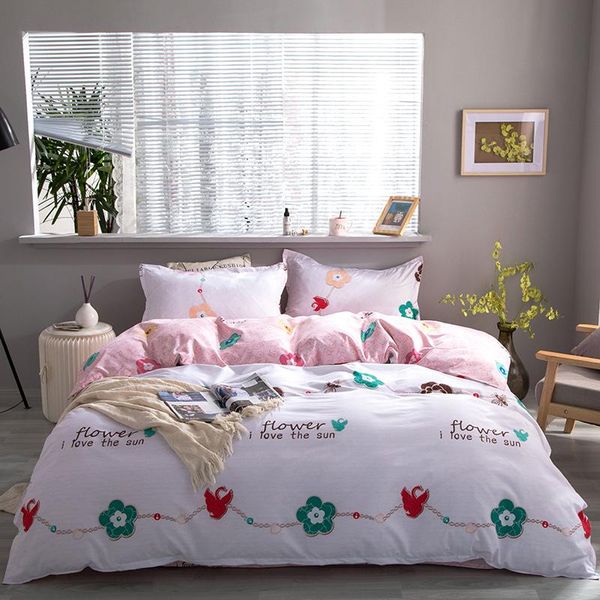 

bedding sets 4pcs plaid with pillowcase duvet cover bed linen sheet home warm set