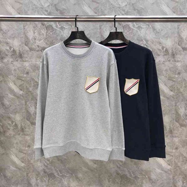 

tb tide brand zhangzi round neck sweater men's fashion wo lovers' casual sports pure cotton autumn winter top, Black