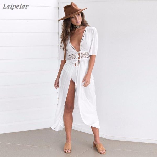 

women's blouses & shirts summer women chiffon blouse white solid kimono beach lace up cardigan cover wrap sun shirt long blusas
