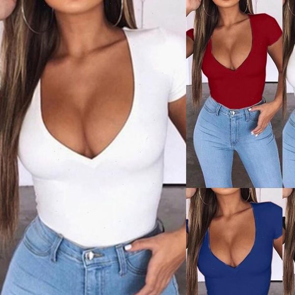 

women plus size womens t shirt summer v neck clothes short sleeve sundress solid slim tunic ladies harajuku, White