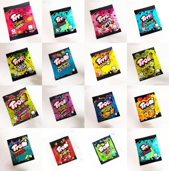 

trolli chuckles patch medibles candy for edibles wrapper bags gummy bear worm 500mg resealable edible mylar packaging bag