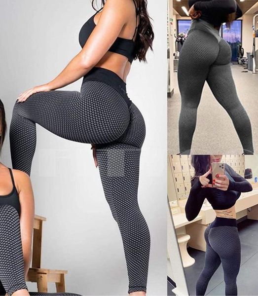 

yoga outfit women's jacquard honeycomb fitness pants peach buttock high waist running tight track