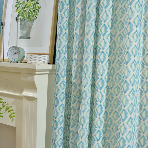 

curtain & drapes modern for living dining room bedrooms simple european polyester cotton printed screen product customization