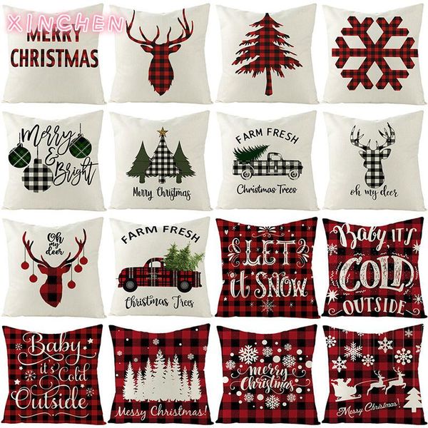 

cushion/decorative pillow christmas cover living room decorative pillows cushion couch plaid chair 45x45cm