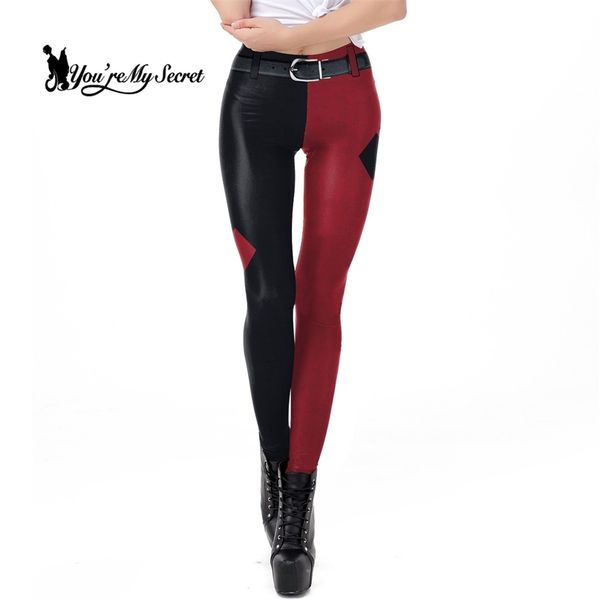 [Sei il mio segreto] Pantaloni con stampa da colorare con motivo speciale Moda donna Cool Halloween Allenamento Leggings a vita alta Fitness 211215