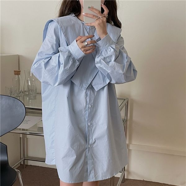 

casual dresses prom high waist summer vintage 2021 oversize shirts dress slim femme holiday all match mini vestidos twxw, Black;gray