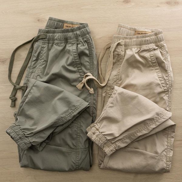 

men's pants slim three-dimensional tailoring trousers, ninth pants, trendy all-match tooling, casual sports simple, Black