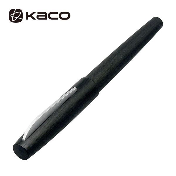 

fountain pens launched kaco edge black brushed metal pen schmidt extra fine nib 0.5mm ink with gift box for office business