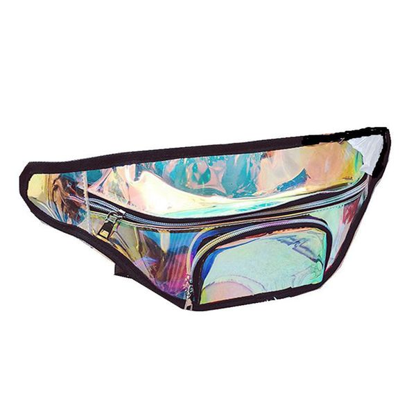 

fashion bolsa punk accessories holographic waist bag reflective waist running pack